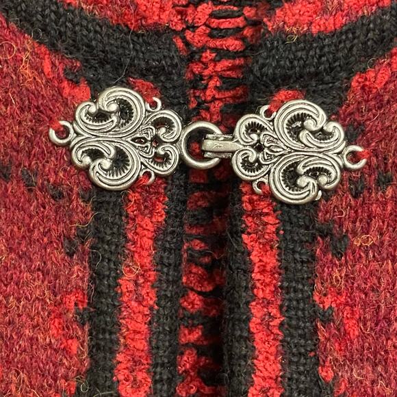 Vintage XL Frost long sleeve jacket embroidered floral cottagecore knit cardigan - Picture 5 of 12